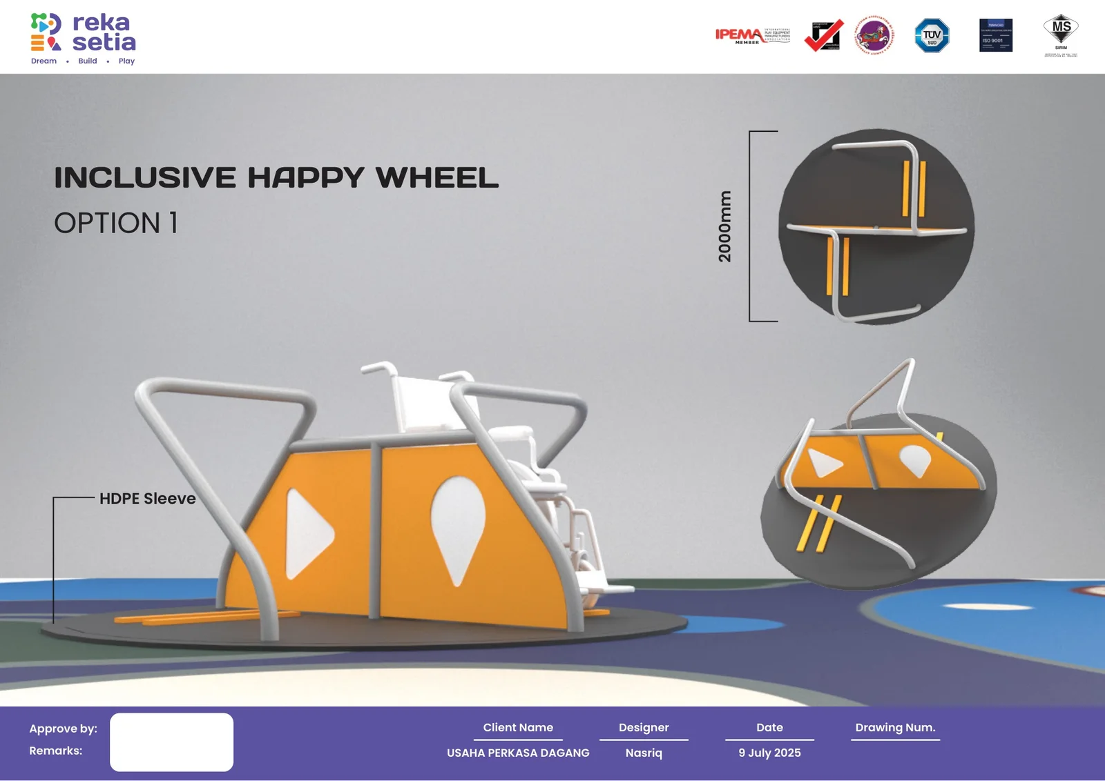 Inclusive Happy Wheel option 1 from the original design presentation
