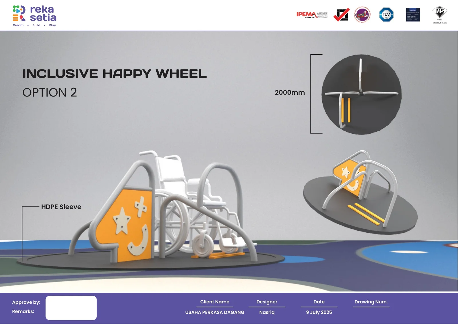 Inclusive Happy Wheel option 2 from the original design presentation