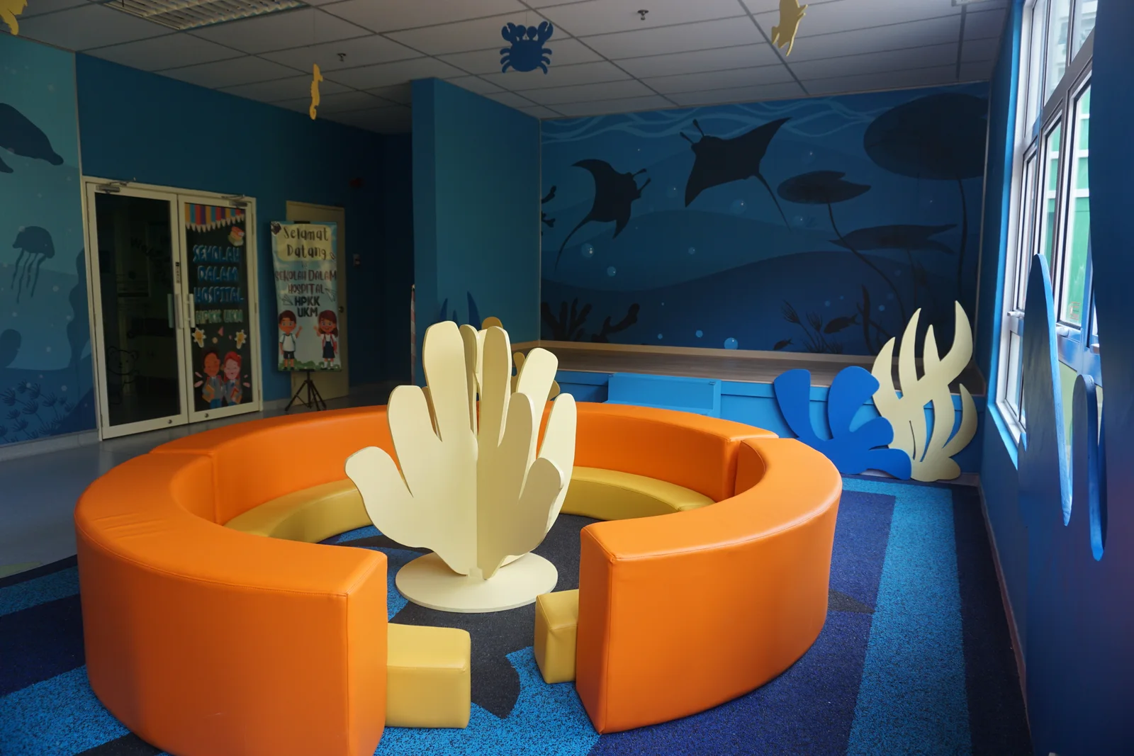 Installed underwater-themed hospital play space