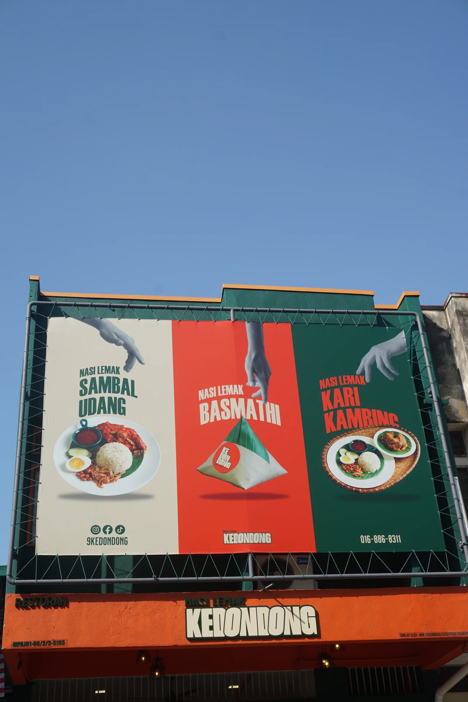 Installed Kedondong restaurant signage