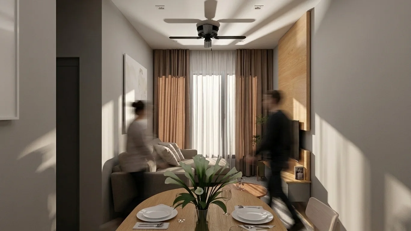 Original M Astra dining-room visualization from the design proposal